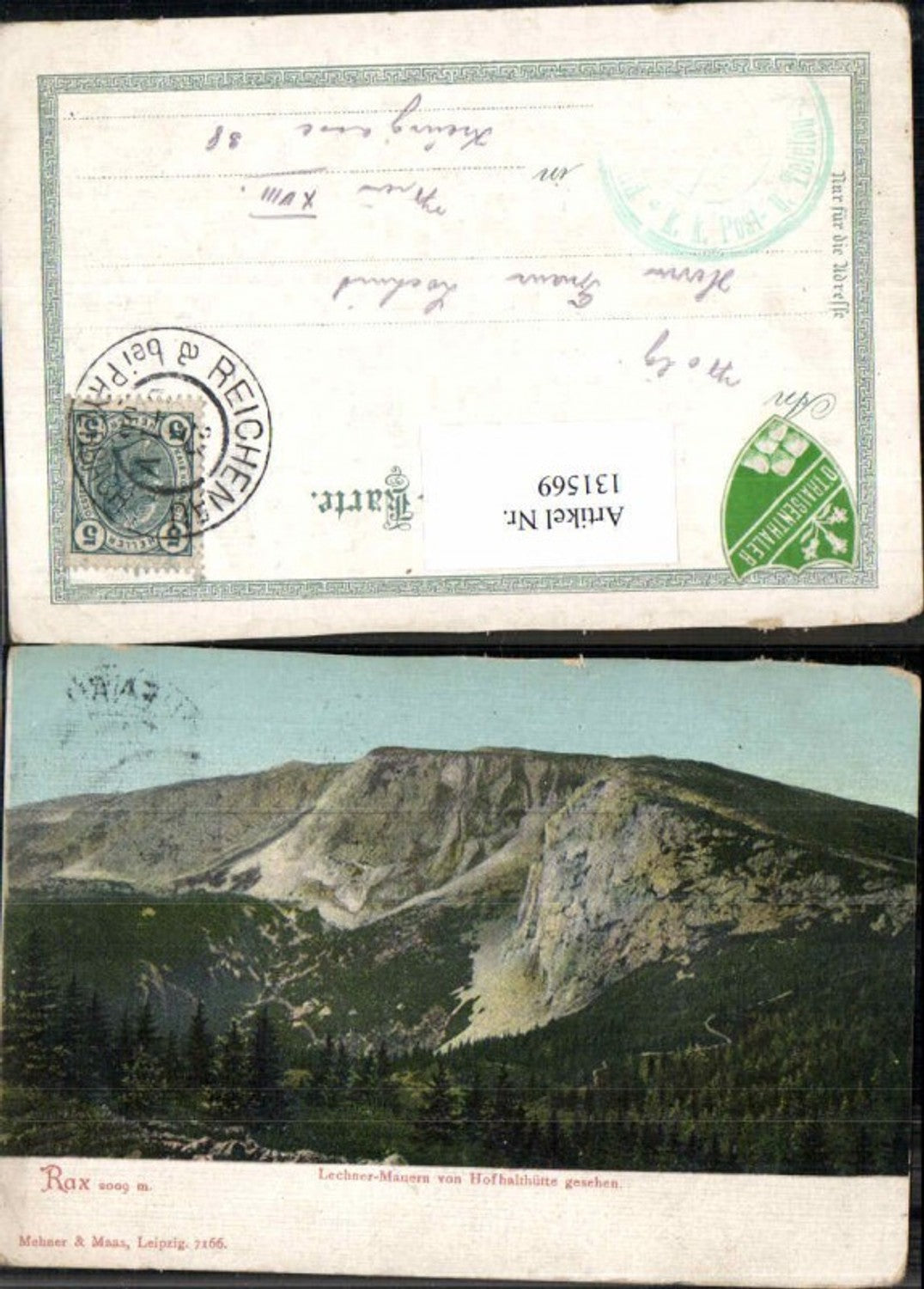 131569,Rax Reichenau Lechner Mauern v. Hofhalthütte