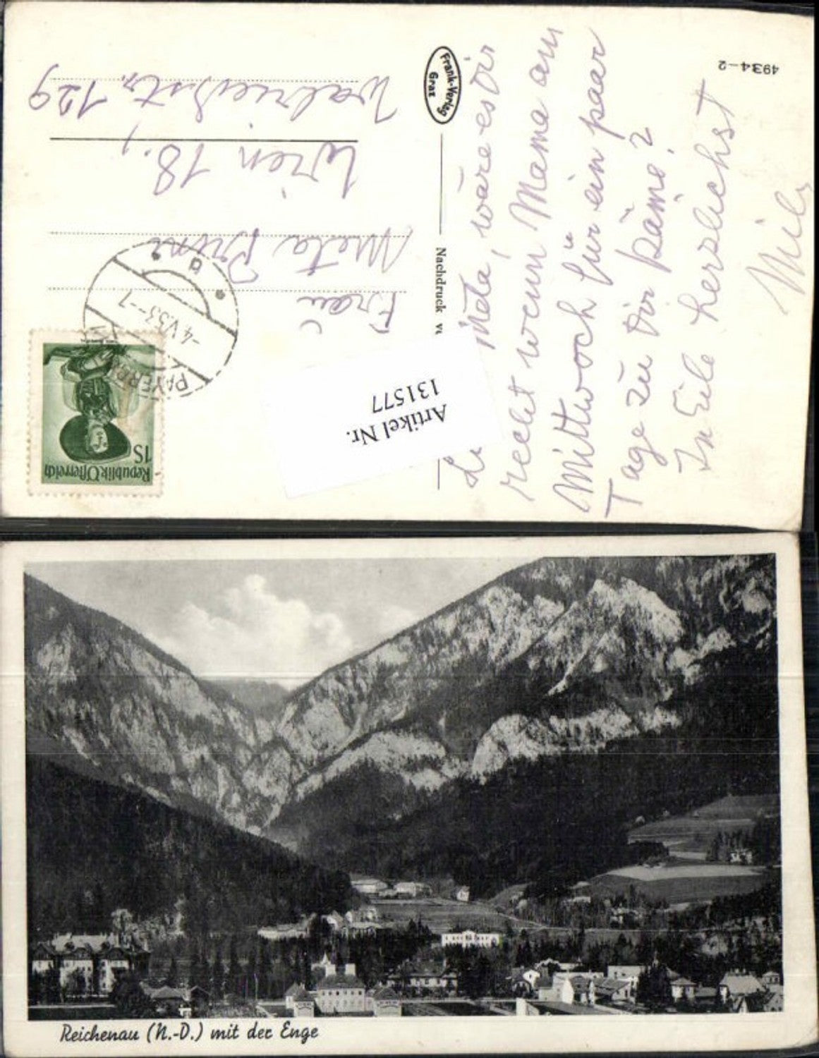 131577,Reichenau a.d. Rax mit der Enge