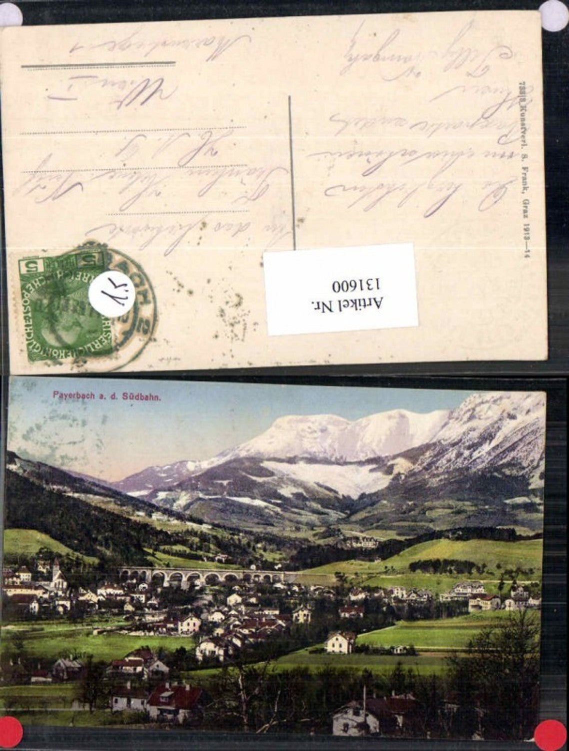 131600,Payerbach a.d. Südbahn m. Rax 1912