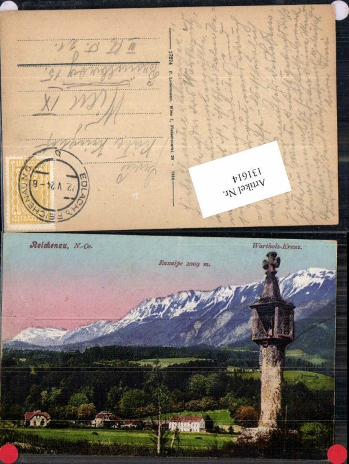 131614,Reichenau a.d. Rax Wartholz Kreuz 1918
