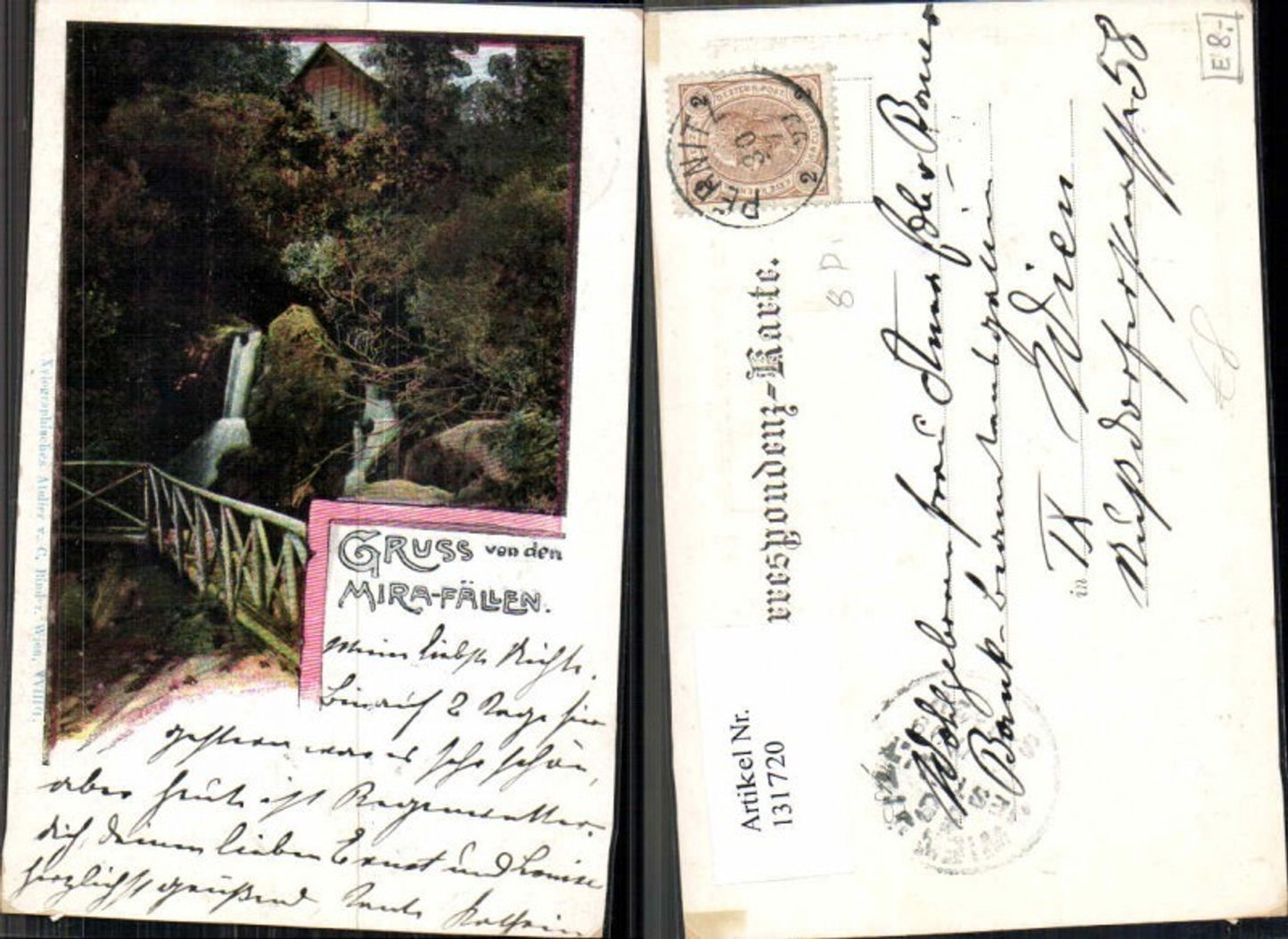 131720,Litho Mirafall Mirafälle bei Pernitz Muggendorf Weissenbach a.d. Triesting