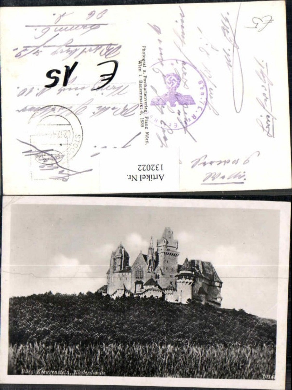 132022,Burg Kreuzenstein Niederdonau 1942 Feldpost