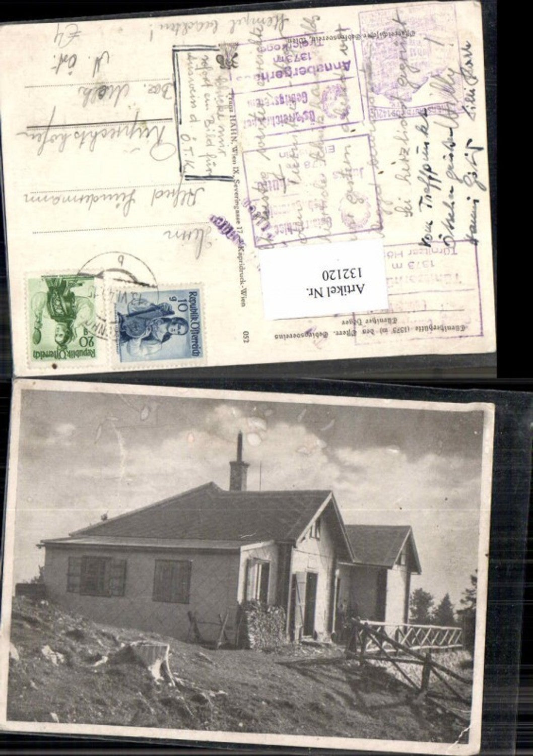 132120,Türnitz Türnitzerhütte Stempel Hüttenstempel