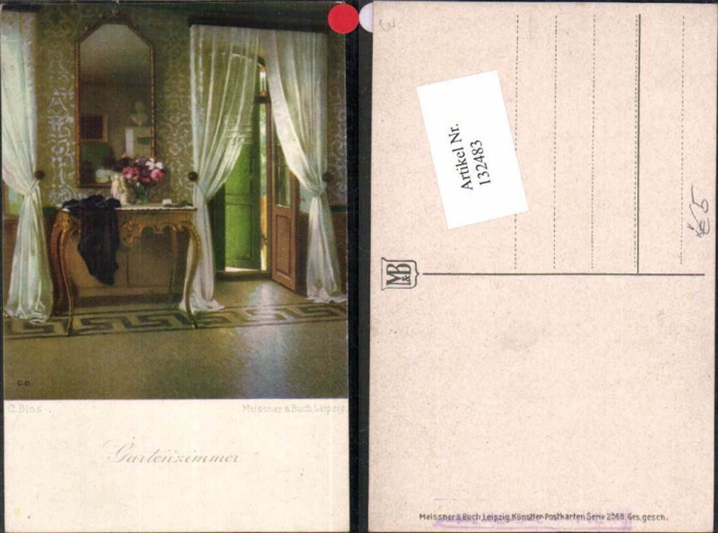 132483,Meissner & Buch Leipzig 2568 C. Blos Gartenzimmer