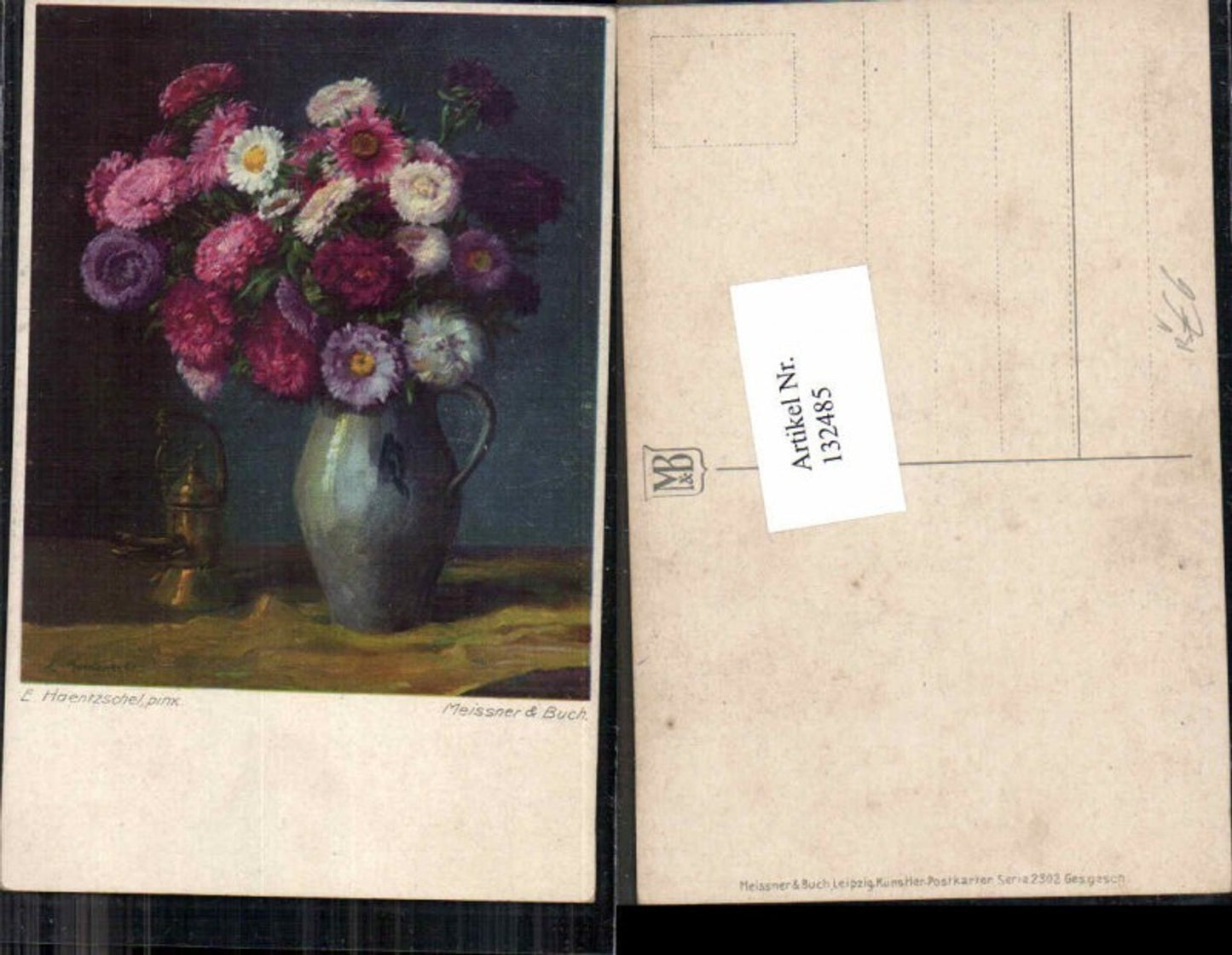 132485,Meissner & Buch Leipzig 2302 E. Häntzschel BLumen Vase