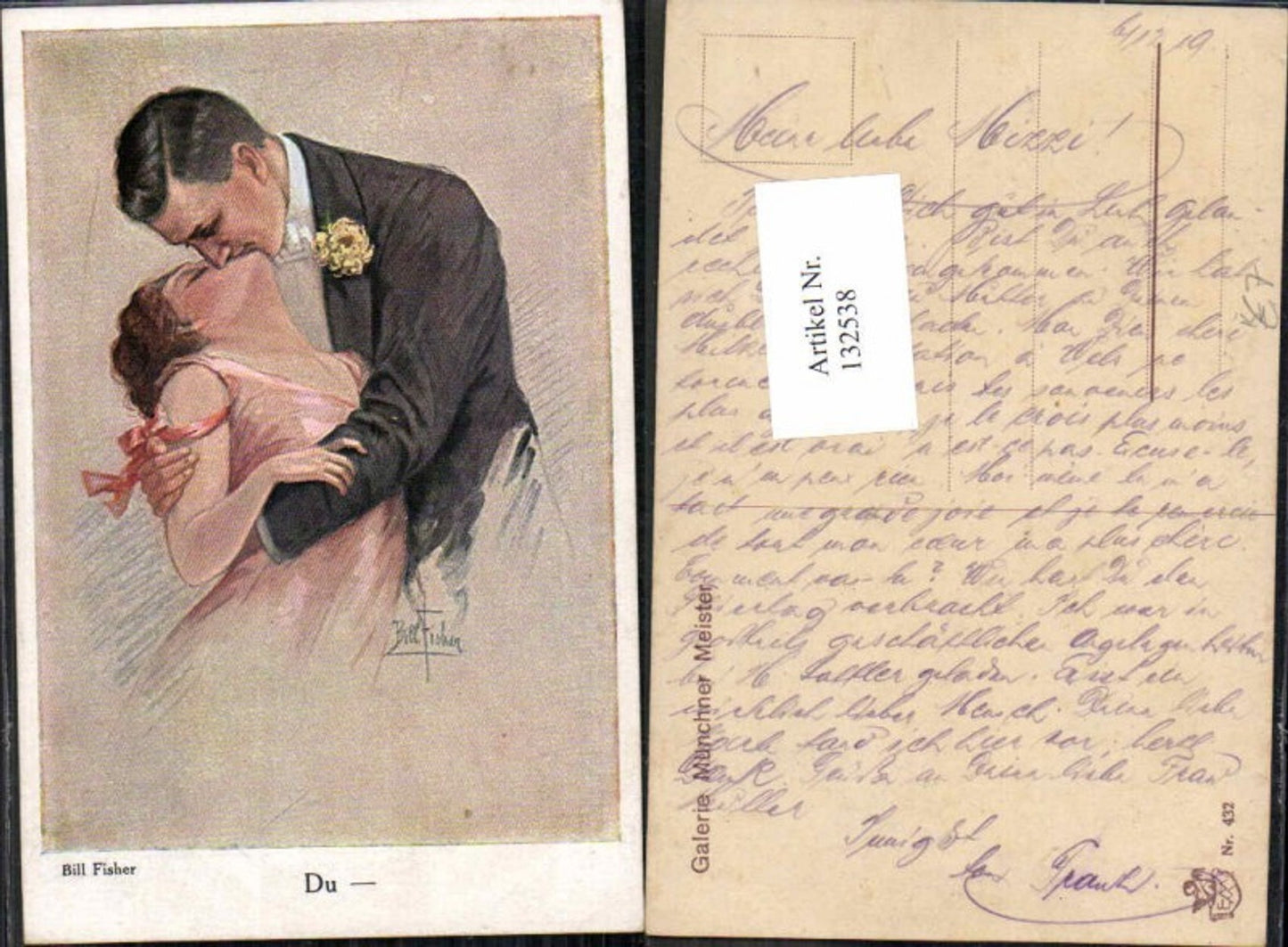 132538,Galerie Münchner Meister 432 Bill Fisher Mann küsst Frau