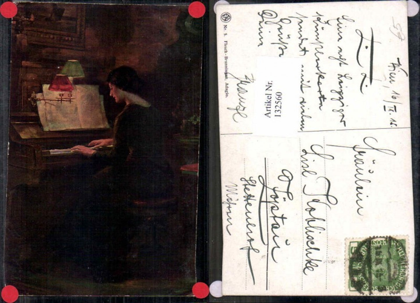 132560,Flesch Brunningen Adagio Frau am Klavier