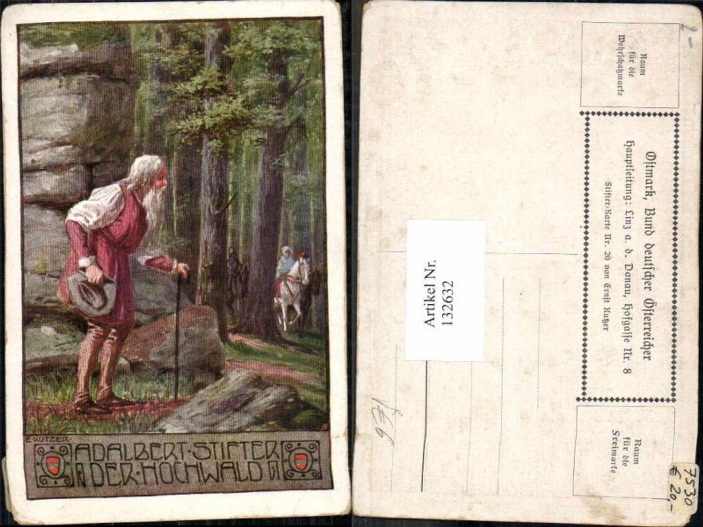 132632,Bund Deutscher Österreicher Stifter Nr. 20 Ernst Kutzer