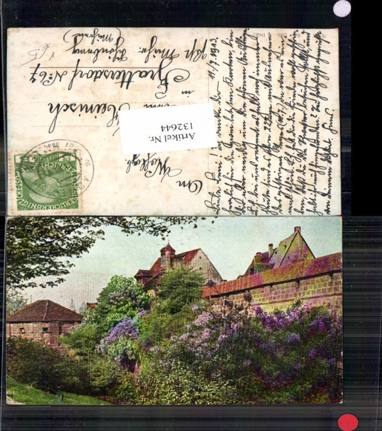 132644,Theo Stroefer 1256 Stadtmauer sträucher