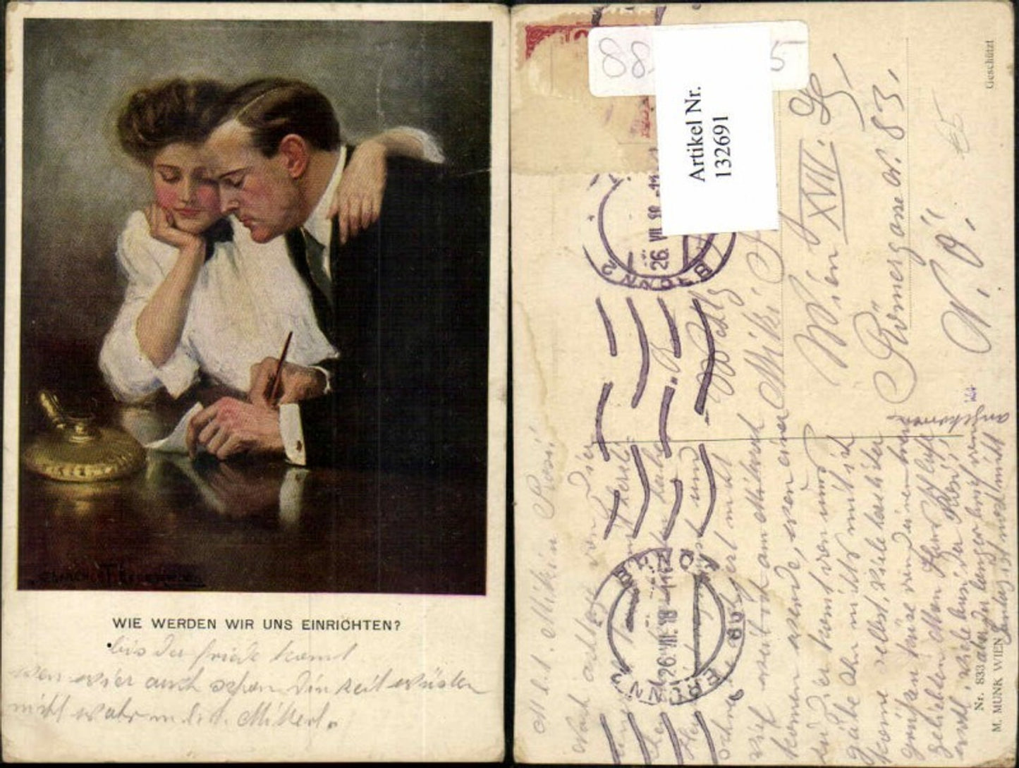 132691,M. Munk Vienne 833 Liebespaar Wie werden wir uns einrichten