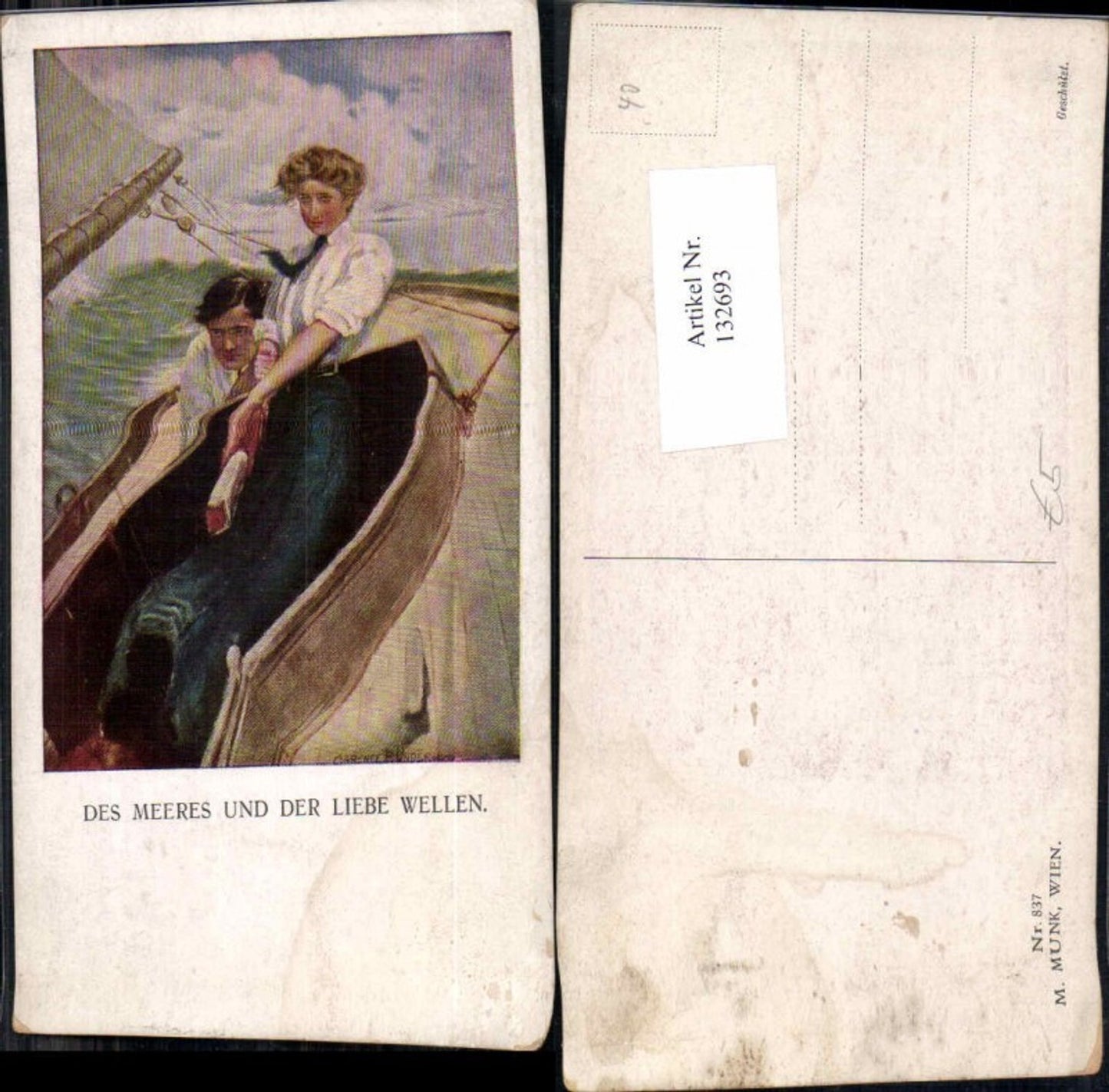 132693,M. Munk Vienne 837 Des Meeres und er Liebe Wellen Clarence F. Underwood