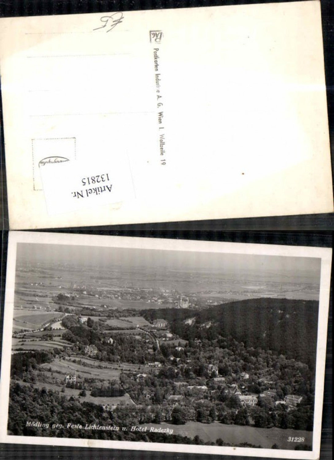 132815,Mödling m. Feste Liechtenstein und Hotel Radetzky