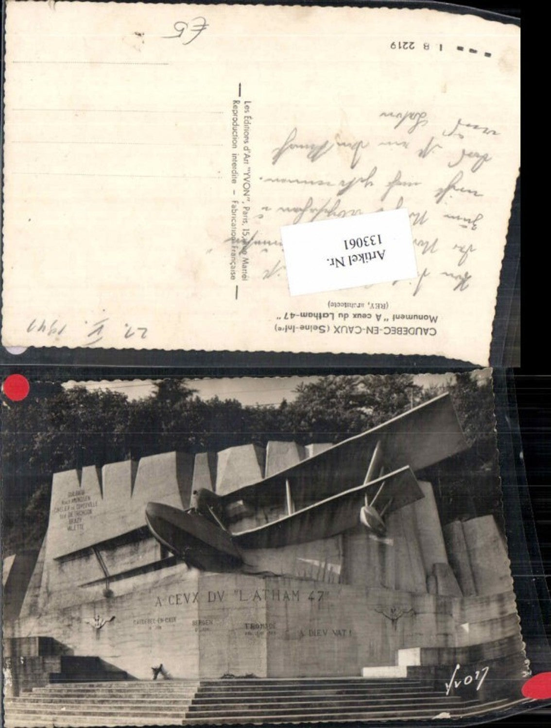 133061,Caudebec en Caux seine Inf. Latham Monument