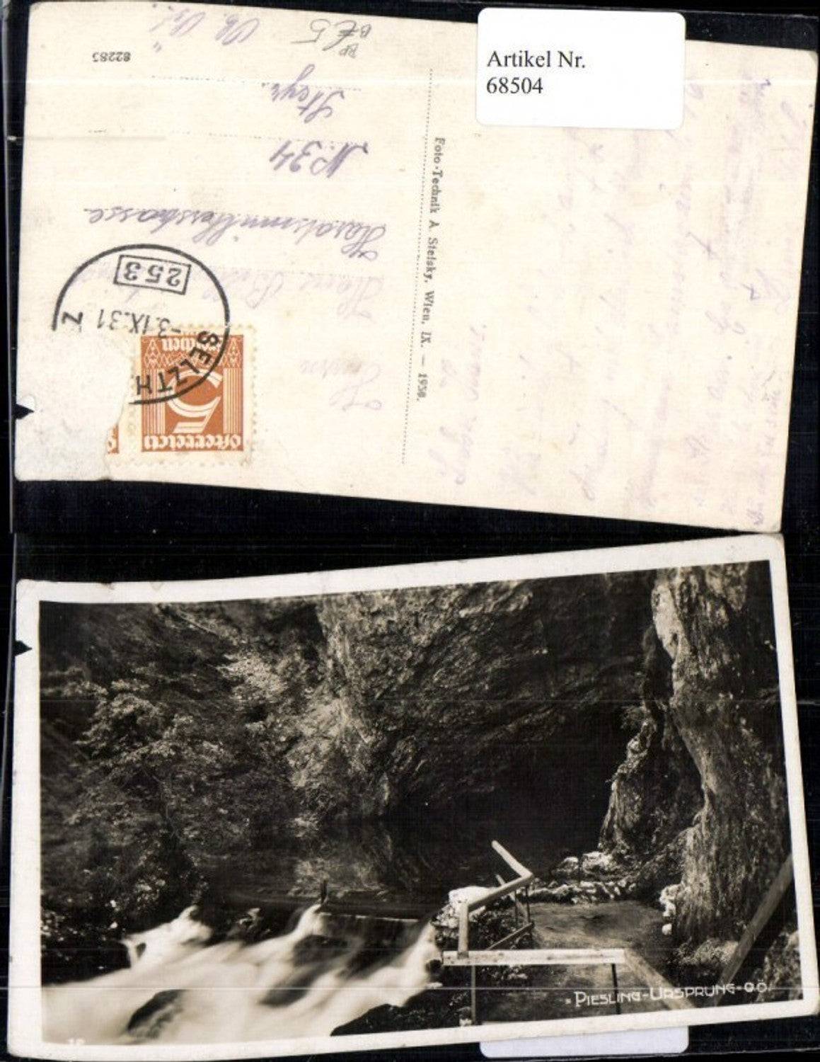 68504,Piesling Ursprung Kastquelle Roßleithen Windischgarsten Bahnpost