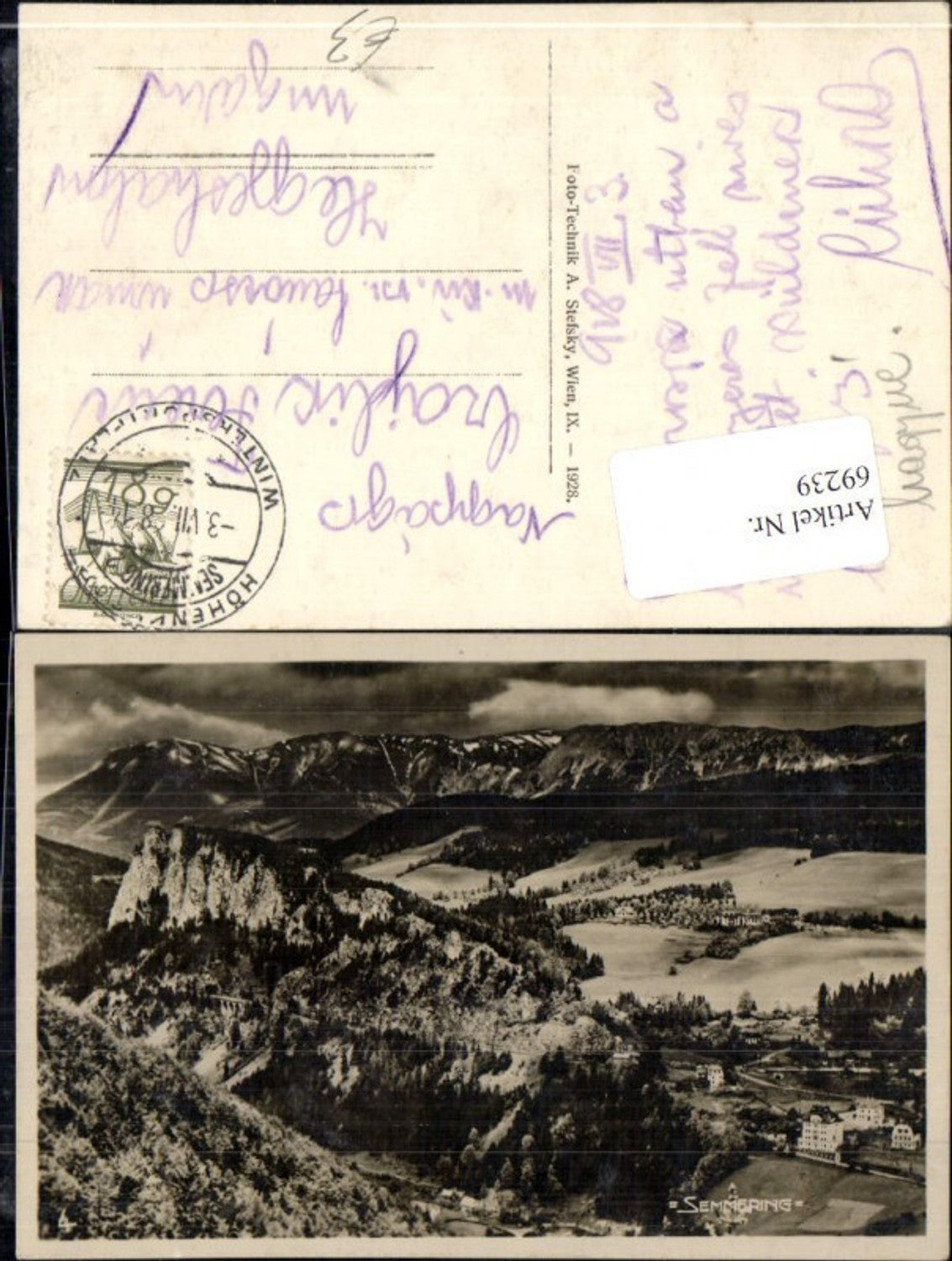 69239,Foto AK Semmering Neunkirchen