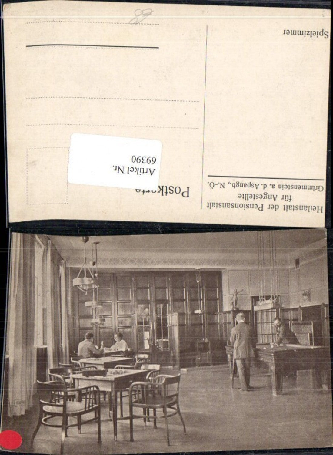 69390,Spielzimmer d. Heilanstalt Grimmenstein a.d. Aspangbahn