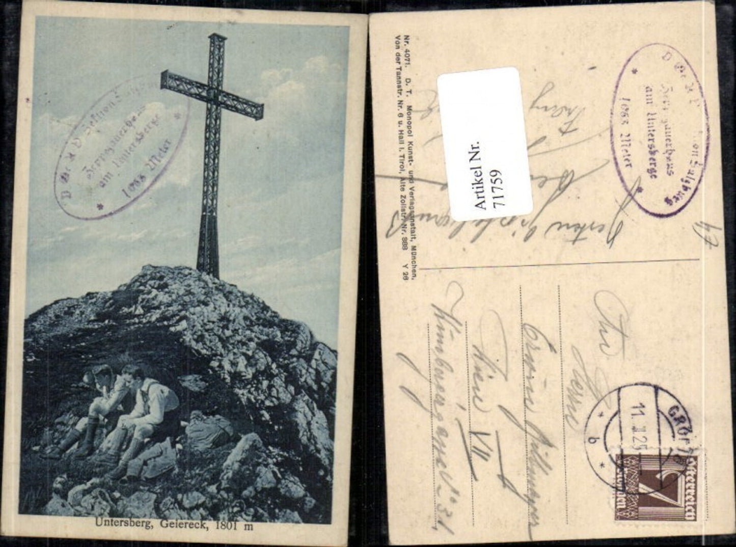 71759,Gipelkreuz Untersberg Geiereck Salzburg