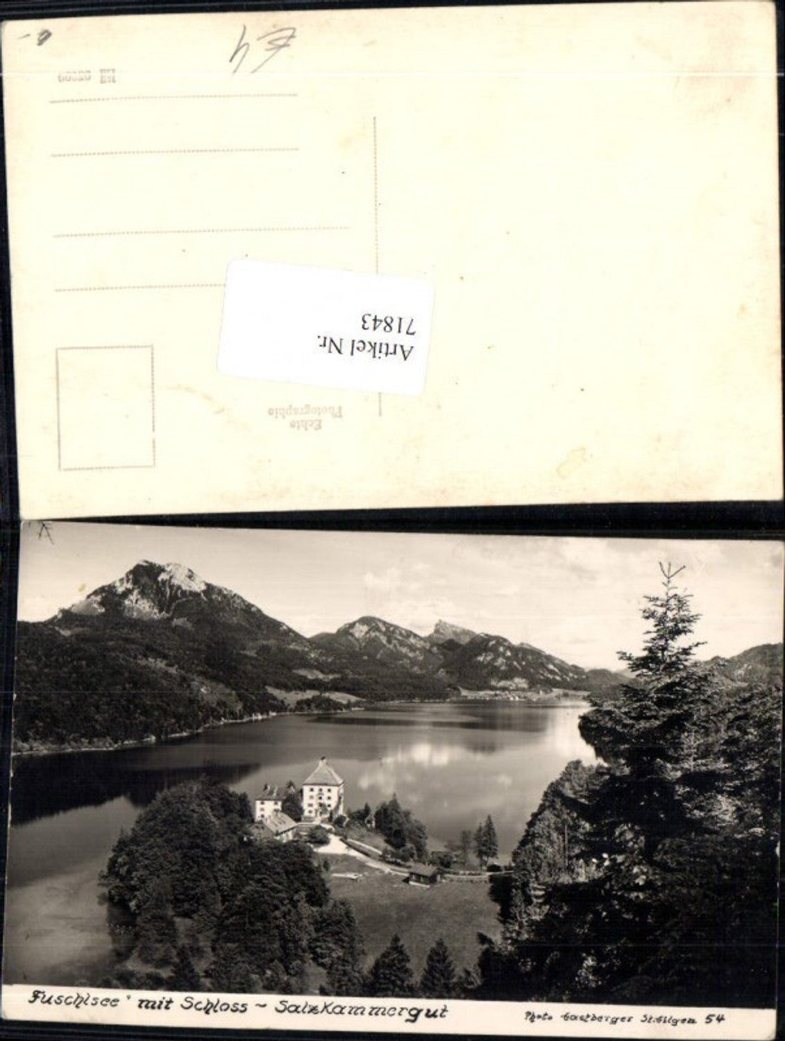 71843,Fuschlsee mit Schloss bei Salzburg