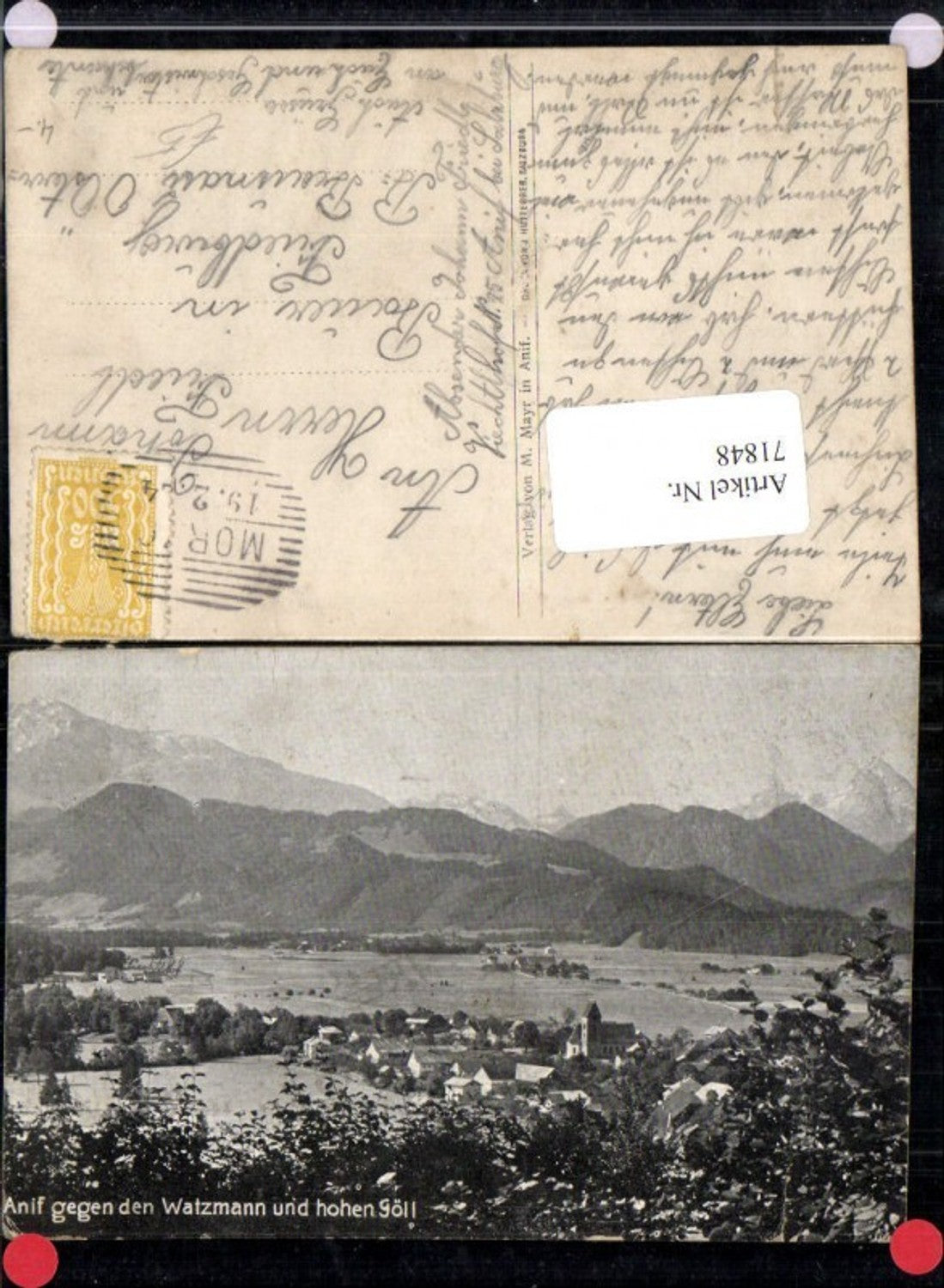 71848,Anif gegen Watzmann und hohen Göll