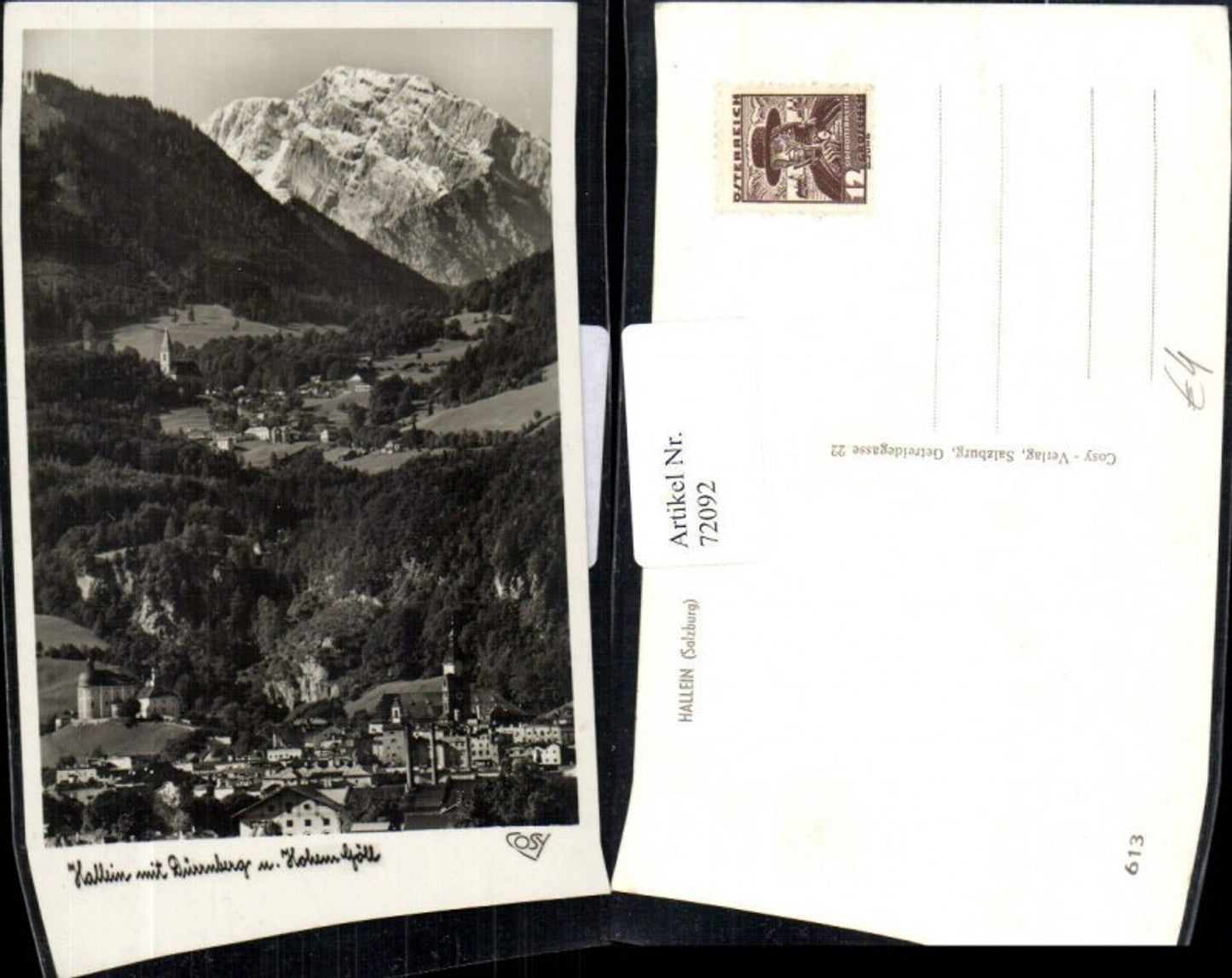 72092,Hallein mit Dürrnberg u. Hohen Göll Ortsansicht