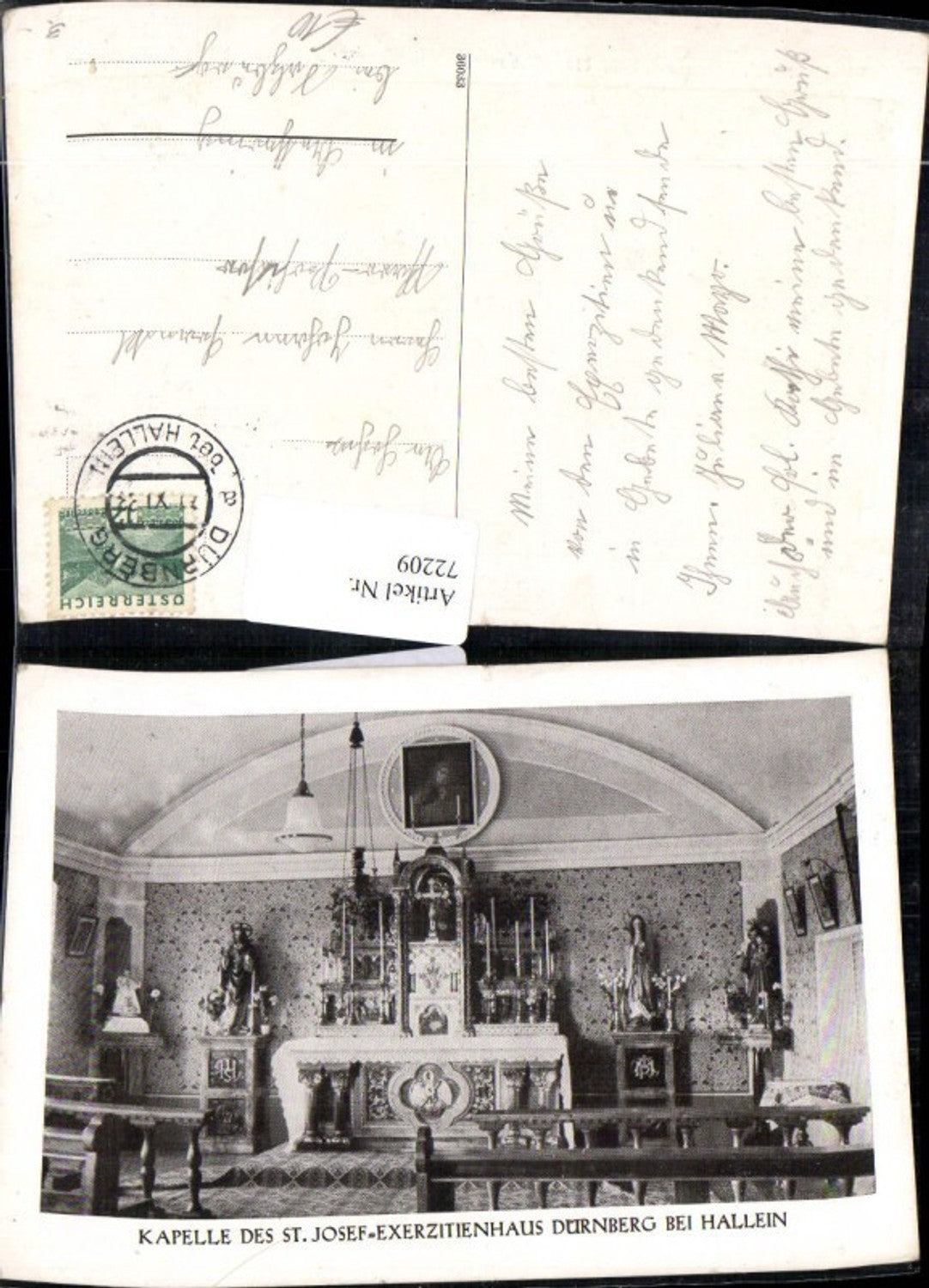 72209,Kapelle des St. Josef Exerzitienhaus Dürnberg bei Hallein Altar