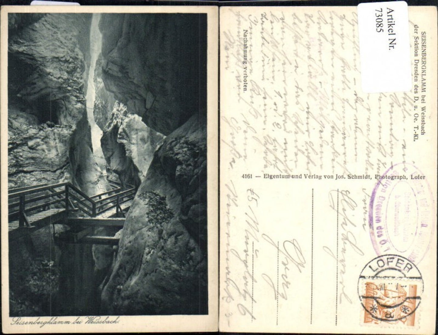 73085.Seisenbergklamm bei Weissbach Schlucht Klamm