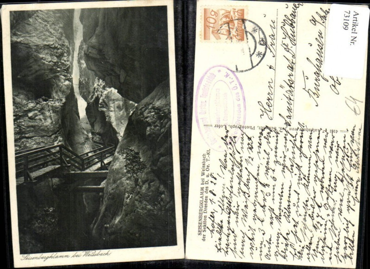 73109,Seisenbergklamm bei Weissbach Schlucht Klamm