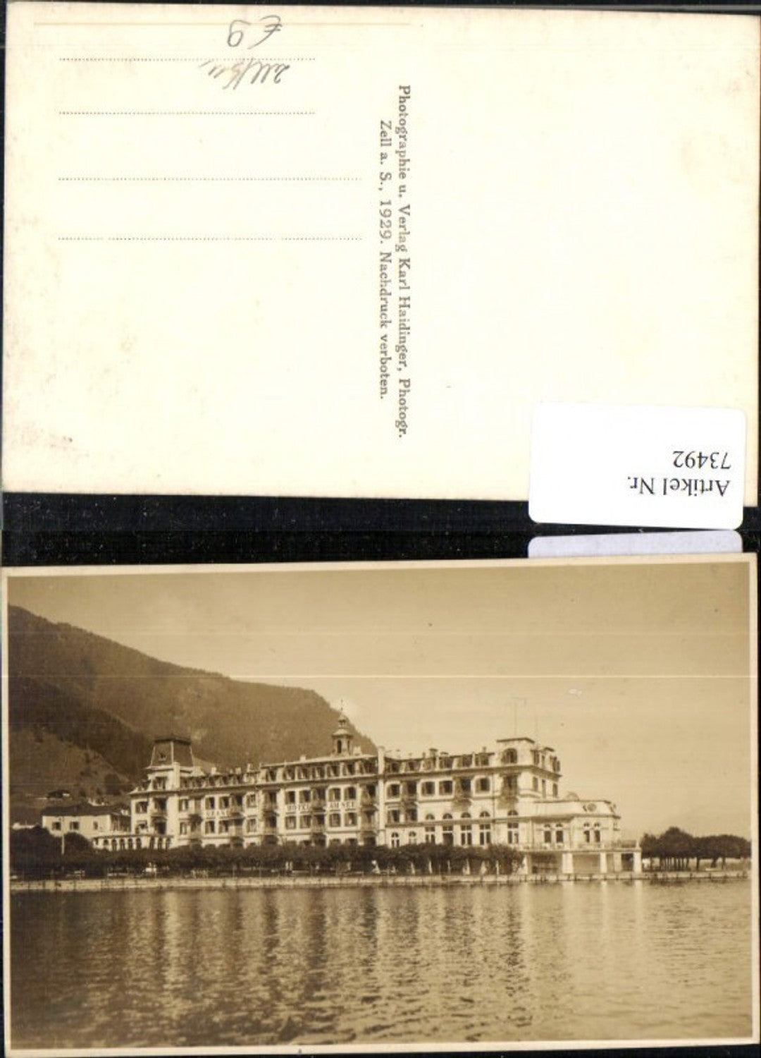 73492,Foto AK Zell am See Hotel Grande am See Detailansicht