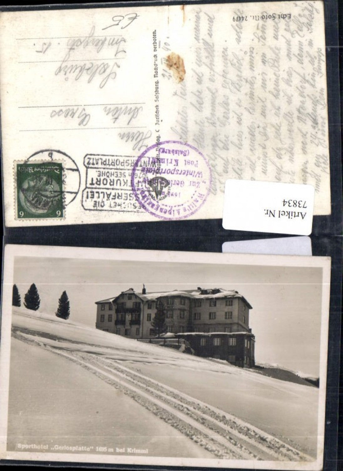 73834,Sporthotel Gerlosplatte bei Krimmel