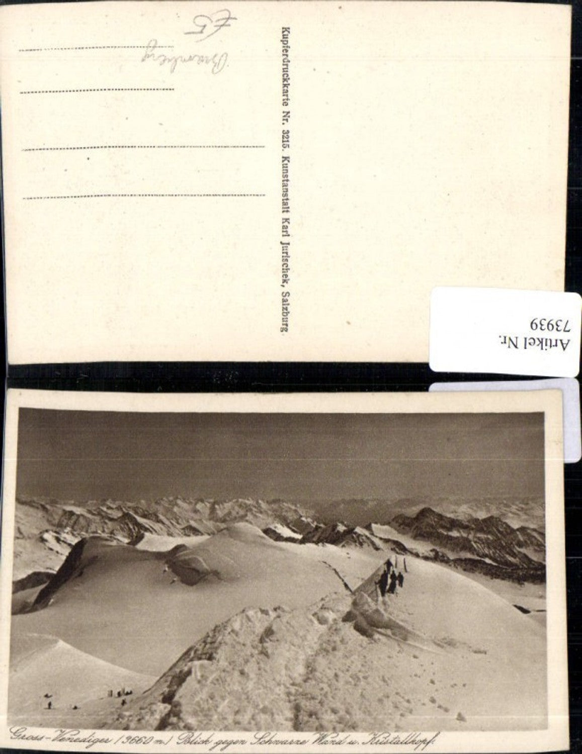 73939,Foto AK Groß Venediger Blick gegen Schwarze Wand bei Bramberg