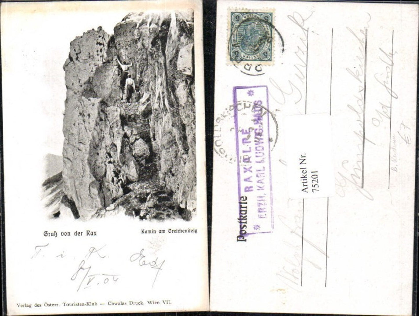 75201,Gruß v.d. Rax Gretchensteig Reichenau