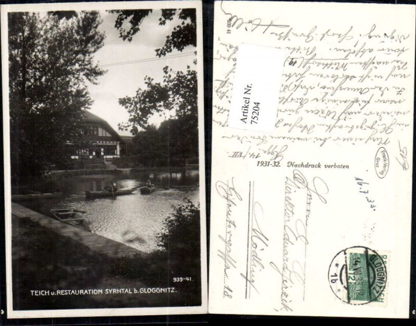 75204,Teich u. Restaurant Syrntal bei Gloggnitz