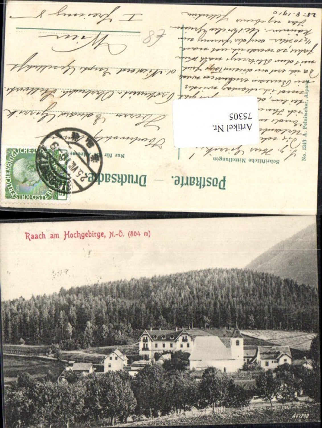 75305,Raach am Hochgebirge Totale bei Gloggnitz Rax Reichenau Schneeberg Puchberg
