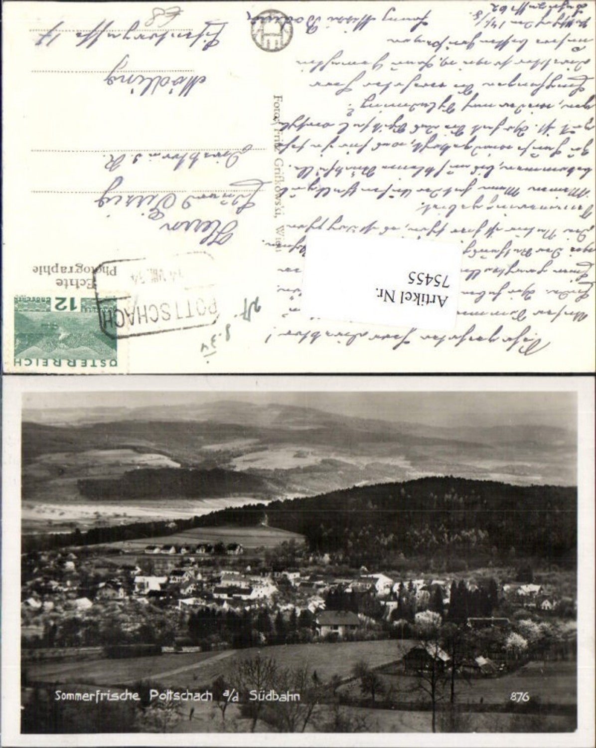 75455,Sommerfrische Pottschach Totale bei Ternitz