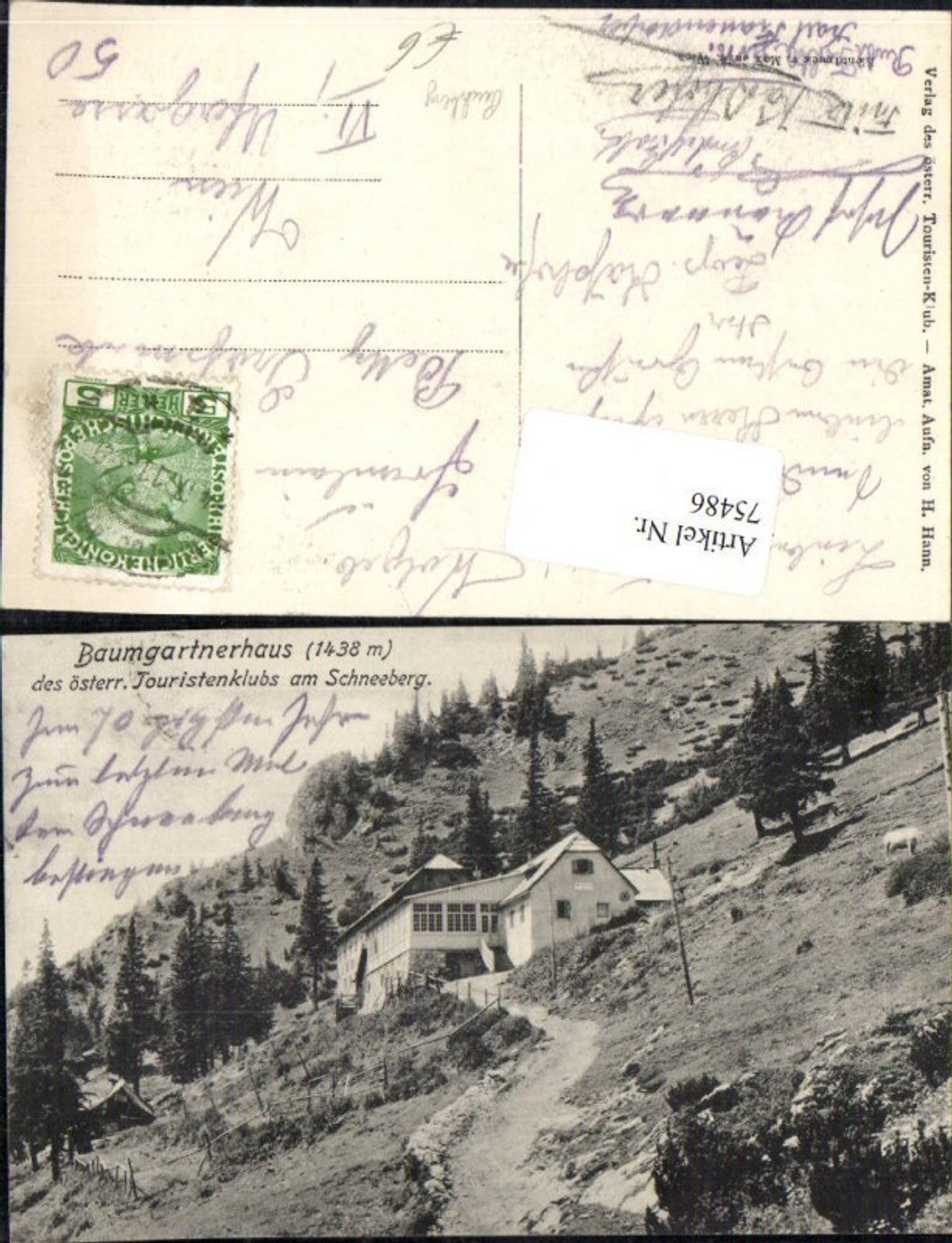 75486,Baumgartnerhaus Detailansicht am Schneeberg Puchberg