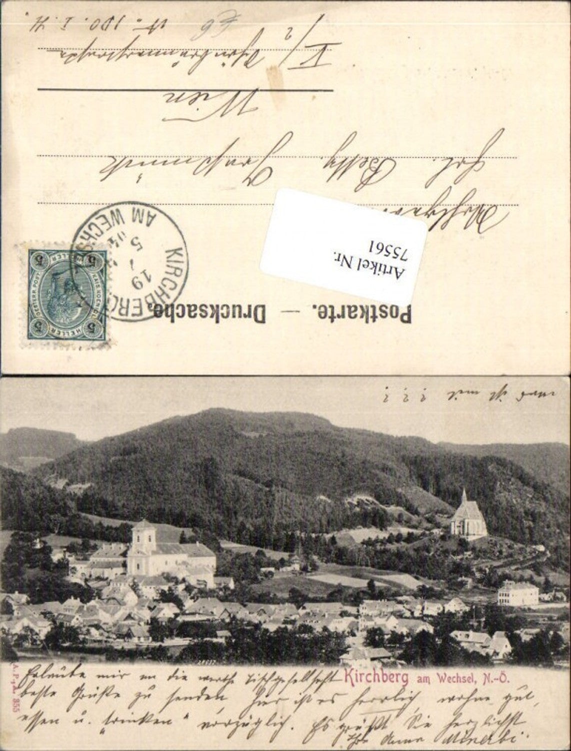 75561,Sommerfrische Kirchberg am Wechsel Totale bei St. Corona