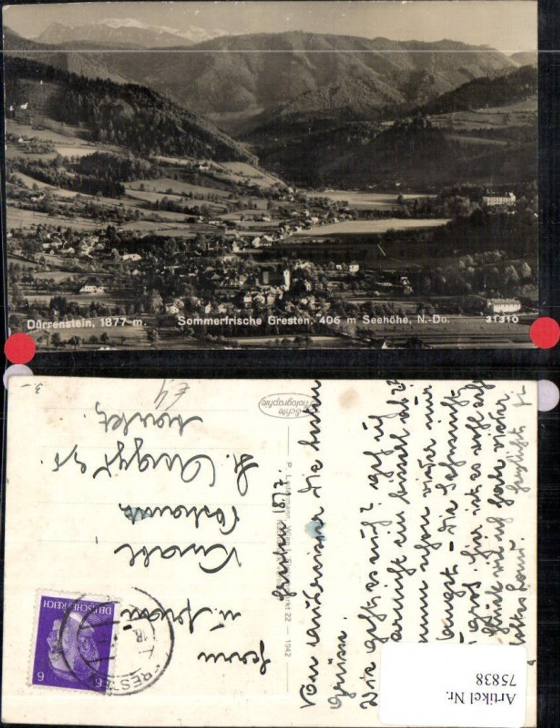 75838,Dürrenstein Sommerfrische Gresten Ortsansicht