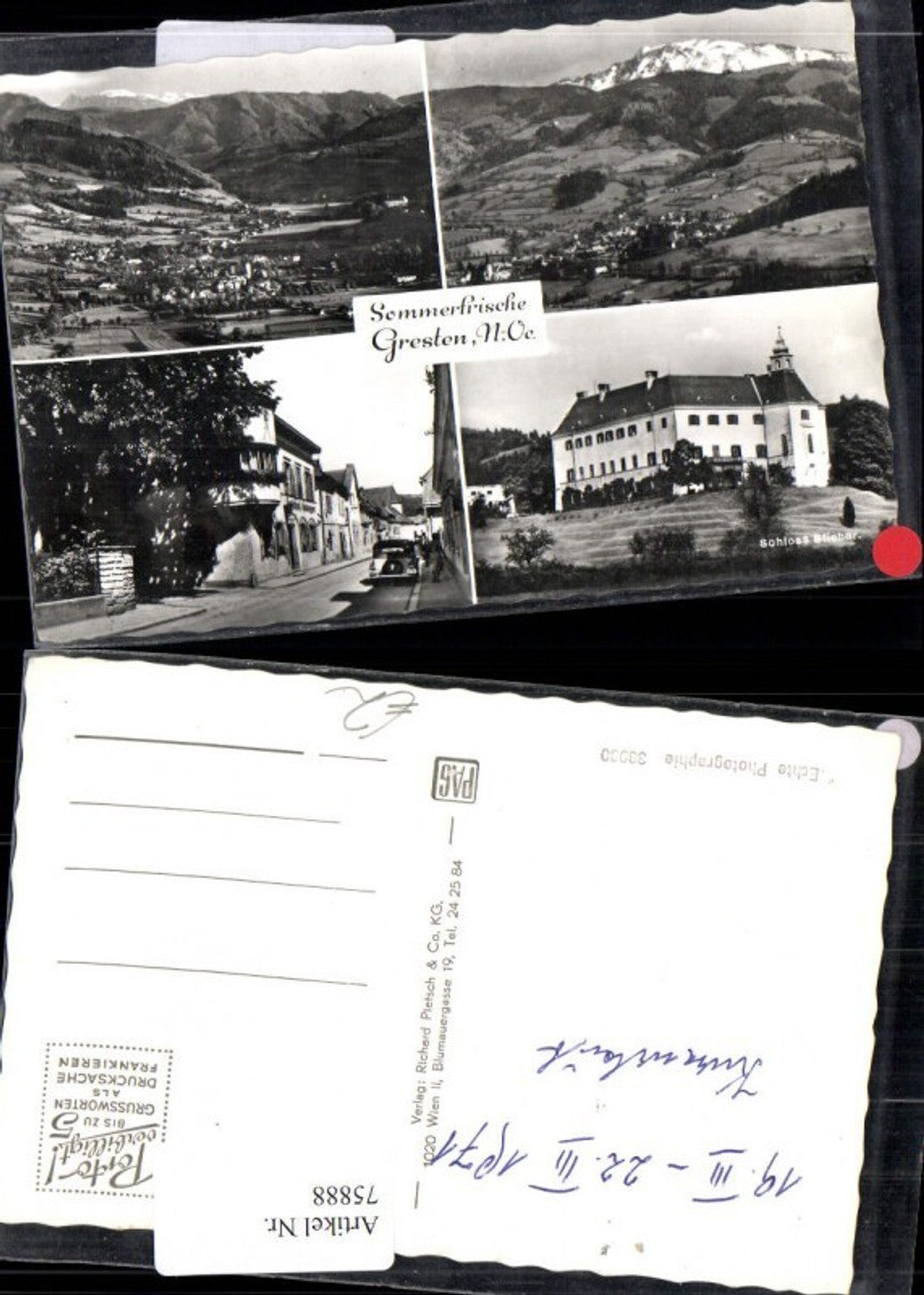 75888,Gresten Sommerfrische Schloss Stiebar Mehrbildansicht 1971