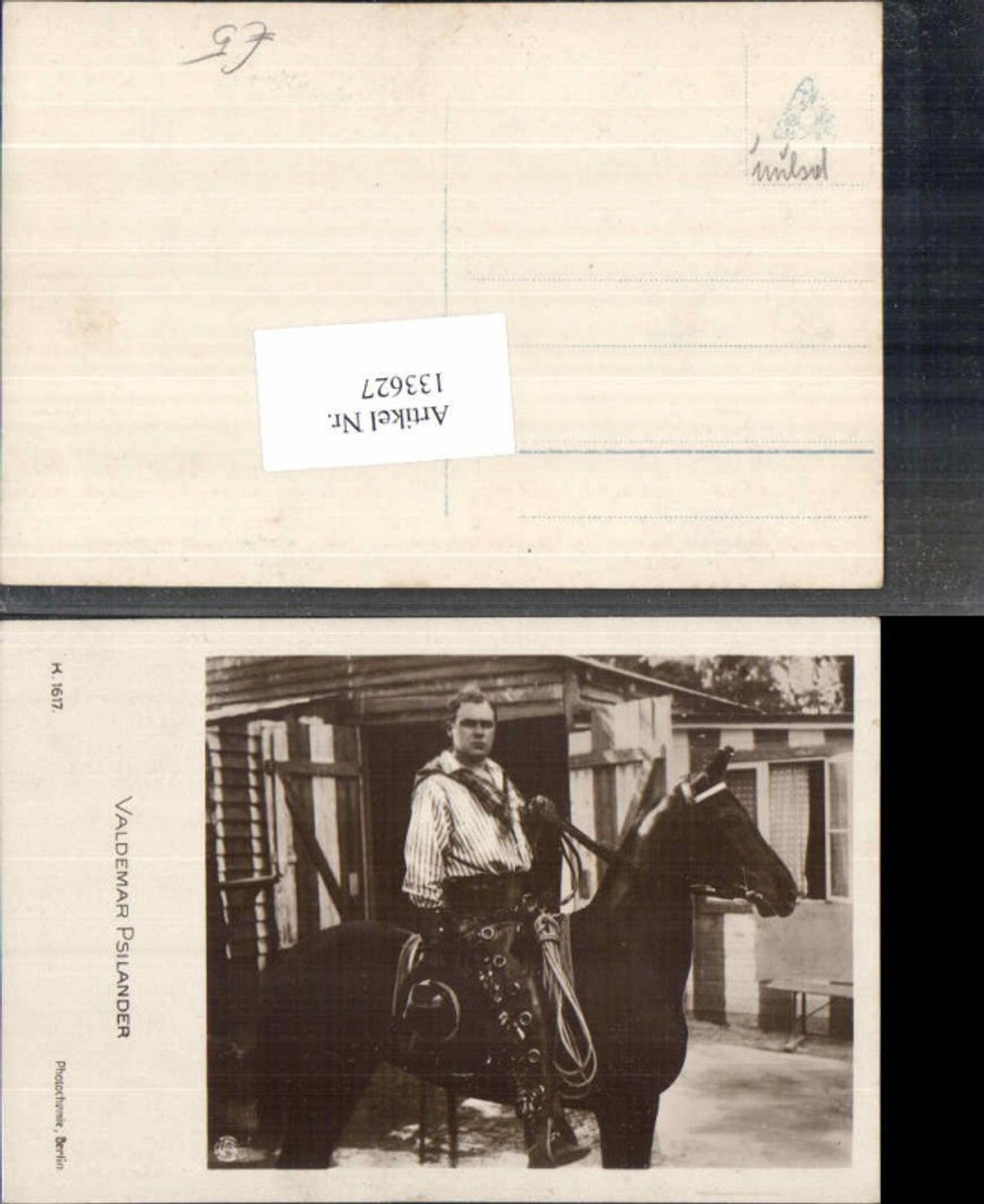 133627,Valdemar Psilander am Pferd Photochemie K1617