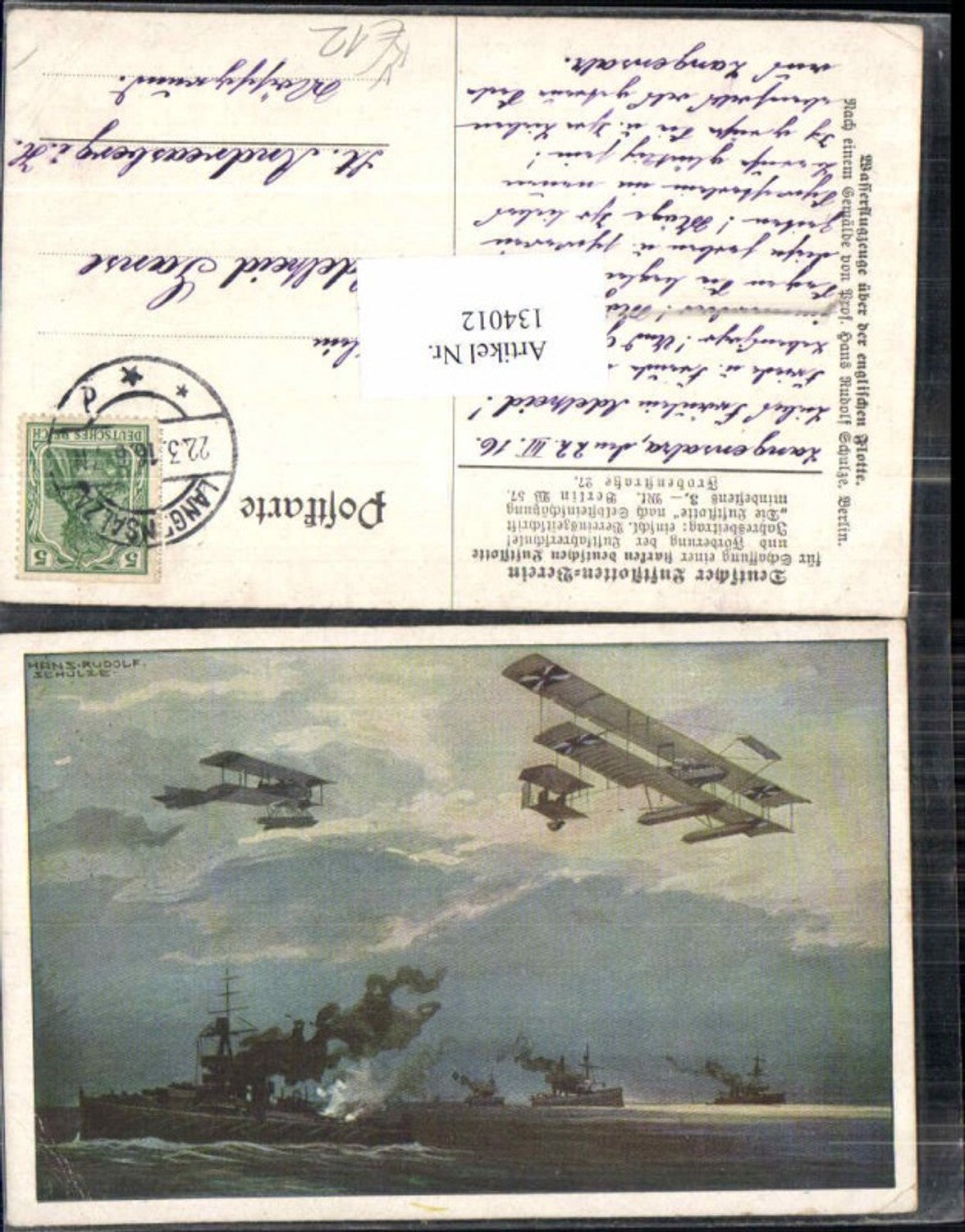 134012,Deutscher Luftflottenverein Hans Rudolf Schulze Wasserflugzeuge englische Flotte
