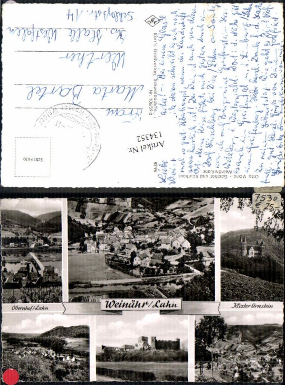 134352,Weinähr a.d. Lahn Arnstein Obernhof Nassau