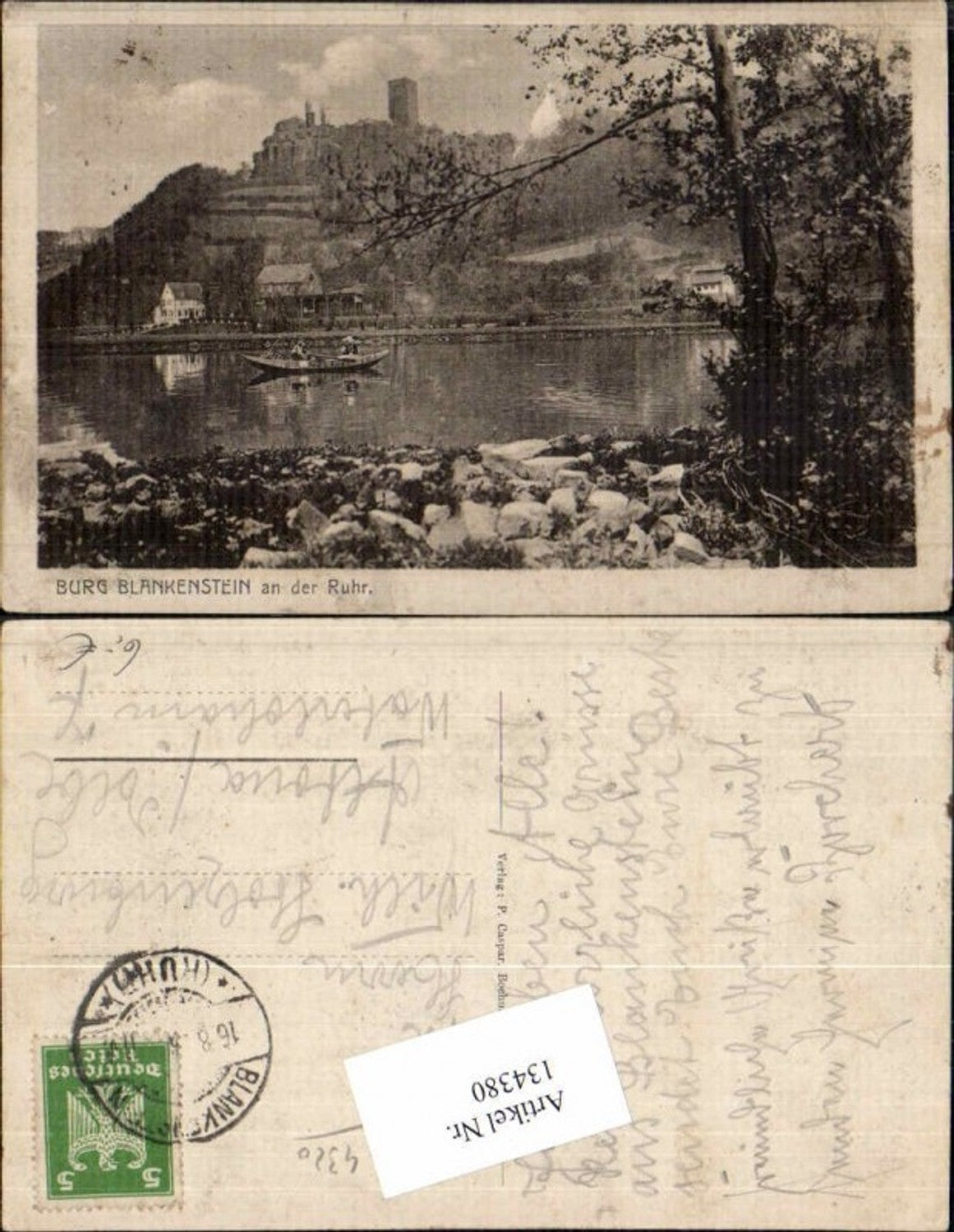 134380,Blankenstein Castle on the Ruhr River 1910
