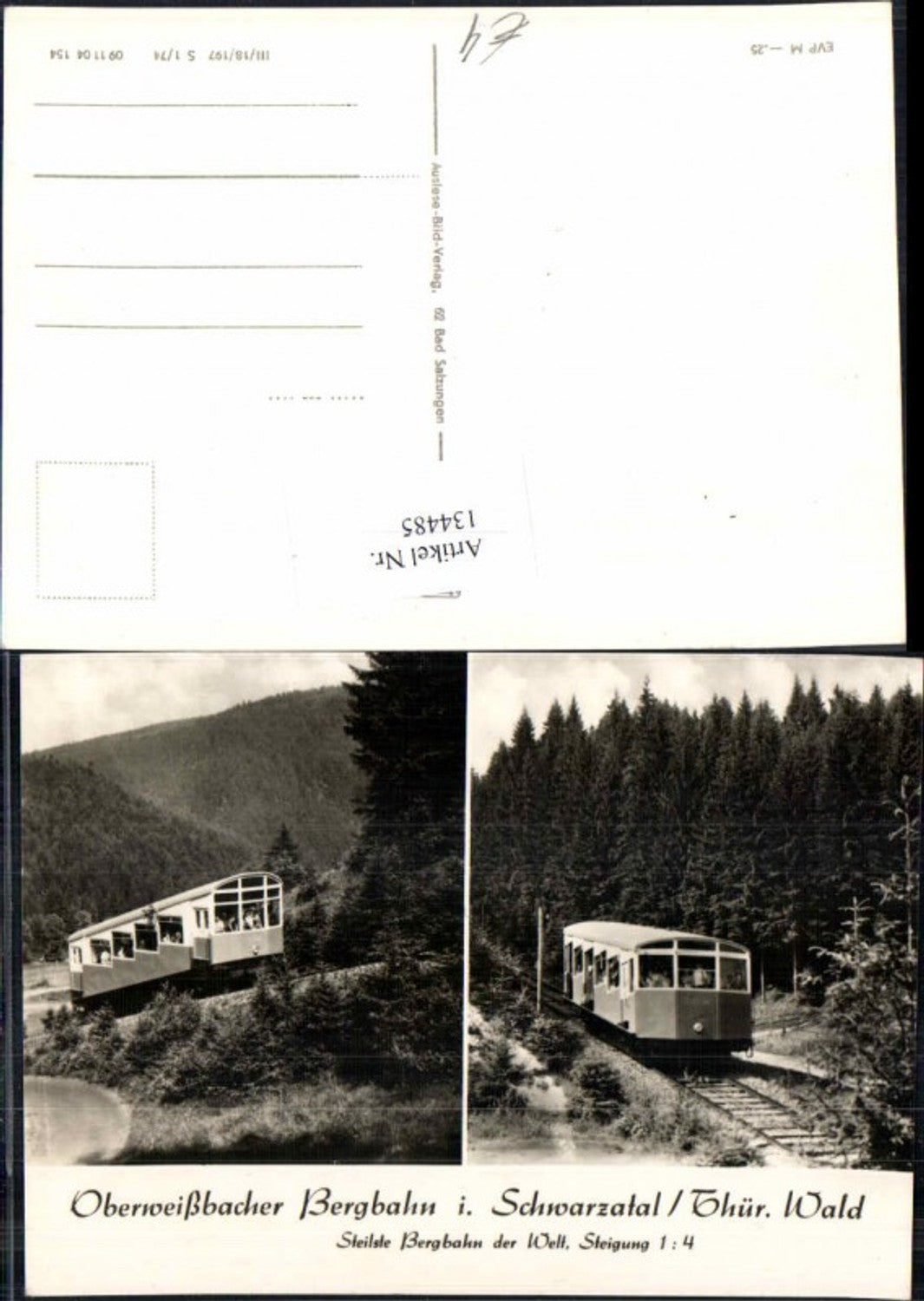 134485,Oberweißbach Bergbahn im Schwarzatal Bergbahn