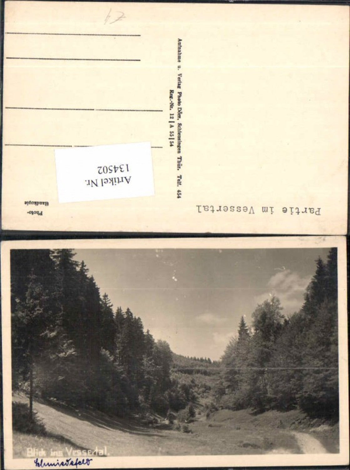 134502,Schmiedefeld Blick ins Vessertal Fotokarte