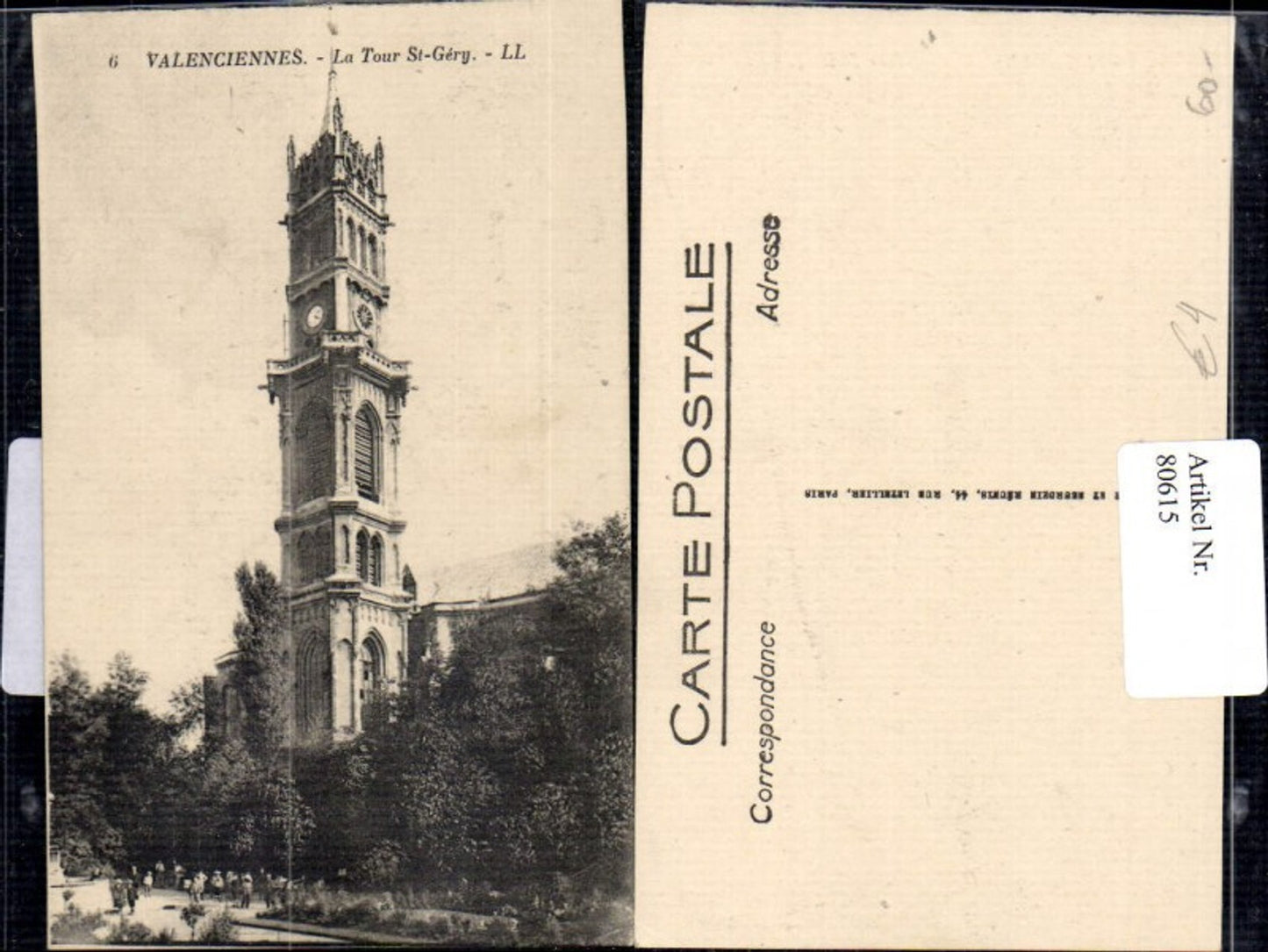 80615,Valenciennes La Tour St-Gery pub LL. 6 Kirchen Turm