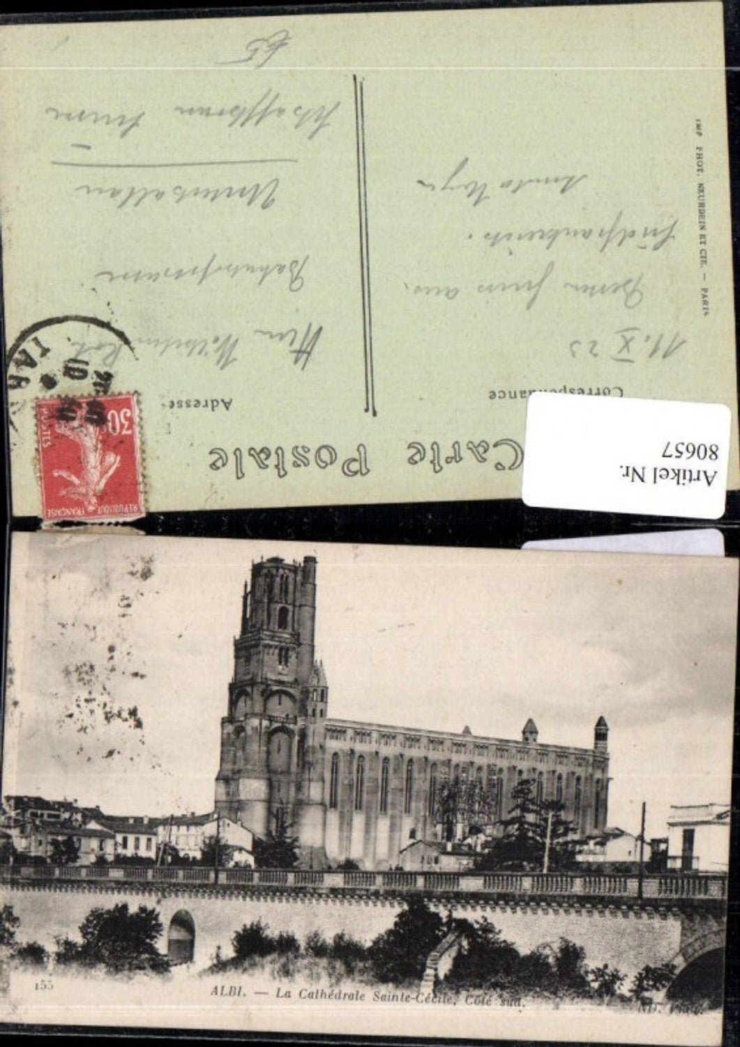 80657,Albi La Cathedrale Saint Cecile Gote süd 1923