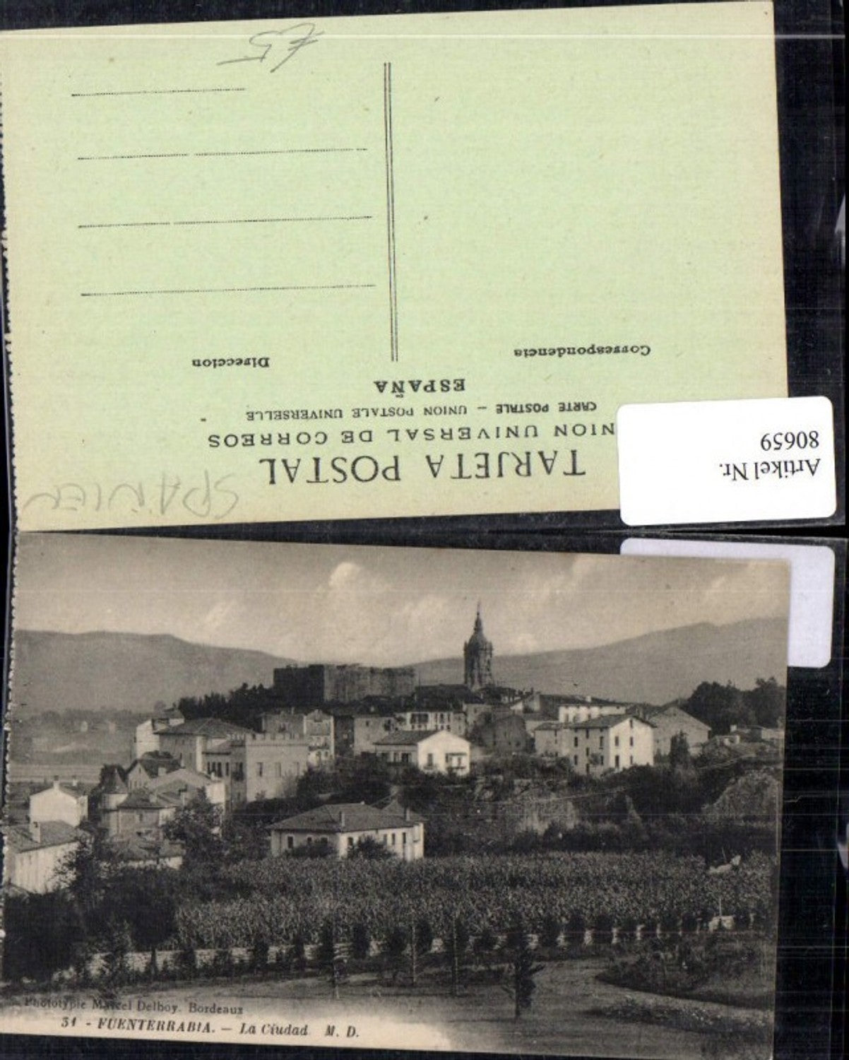 80659,Feunterrabia La Ciudad M. D. Phototypie Ortsansicht