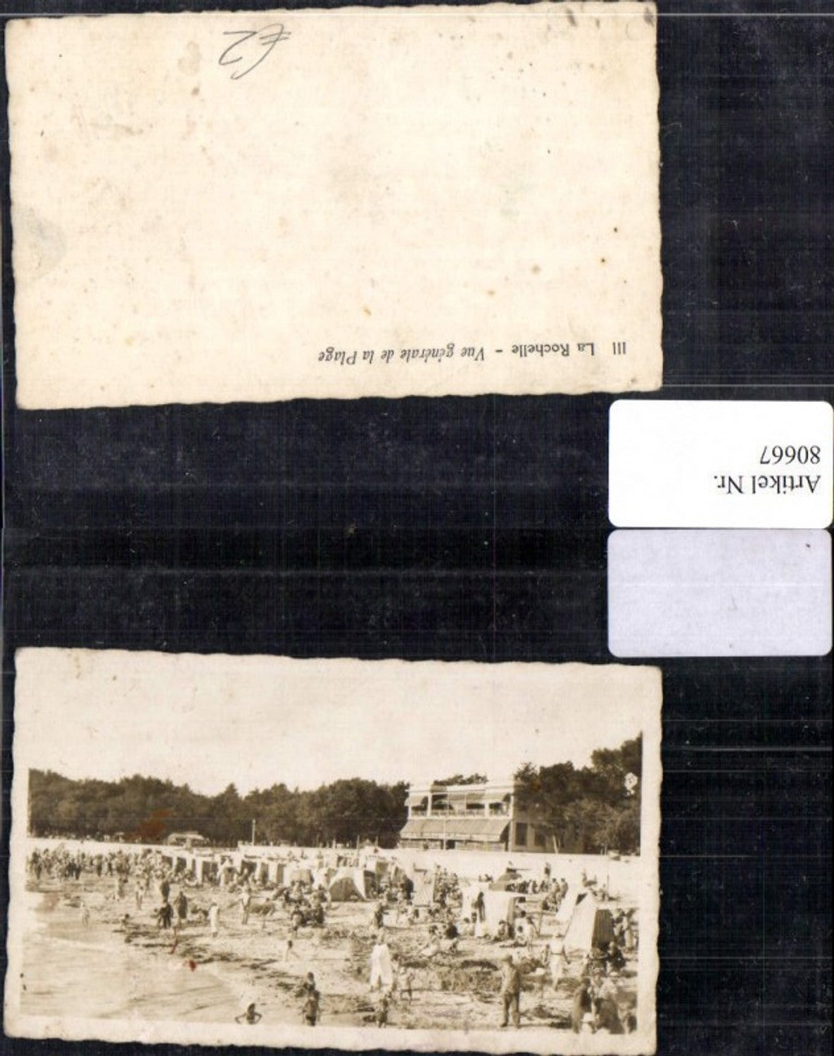 80667,La Rochelle Vue generale de la Plage Strand mit Menschen