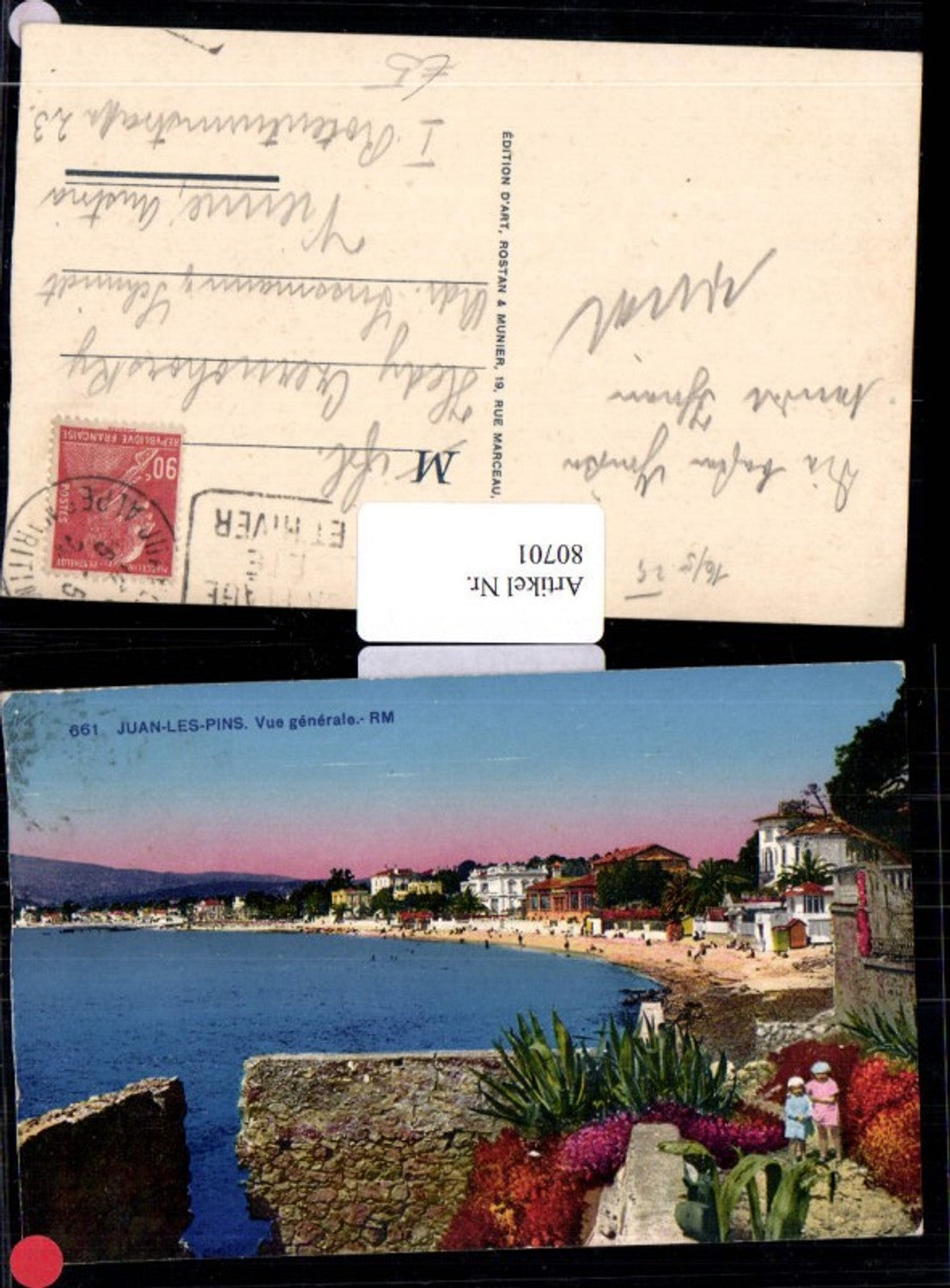 80701,Juan-Les-Pins Vue generale RM Strand