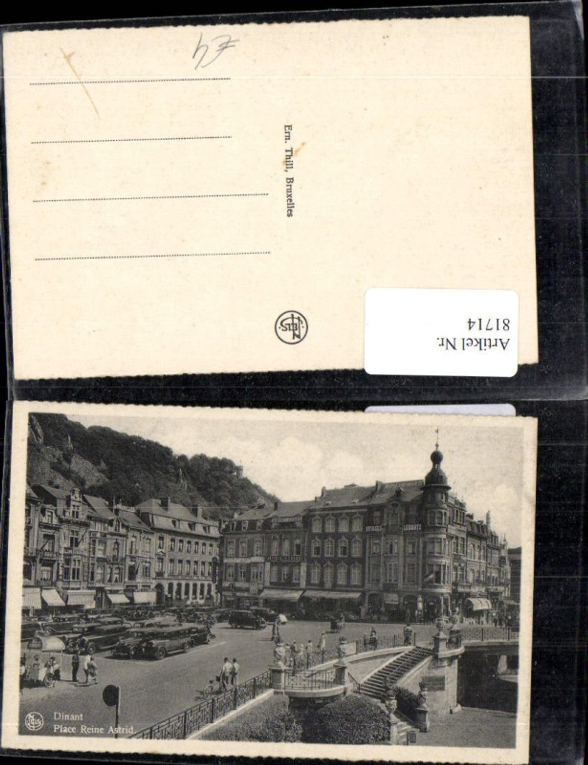 81714,Dinant Place Reine Astird Parkplatz Oldtimer